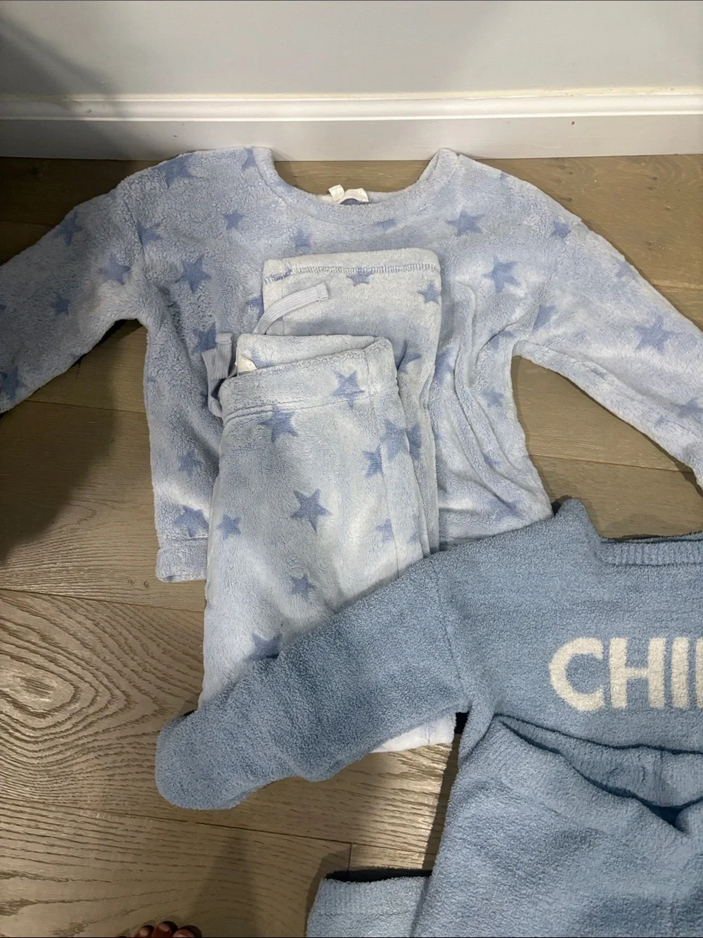 Soft Blue 'CHILL' Cozy Loungewear Set